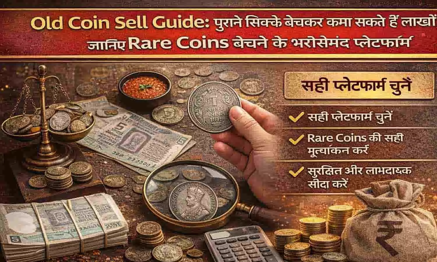 Old Coin Sell Guide: पुराने सिक्के बेचकर कमा सकते हैं लाखों, जानिए Rare Coins बेचने के भरोसेमंद प्लेटफॉर्म Old Coin Sell Guide: पुराने सिक्के बेचकर कमा सकते हैं लाखों, जानिए Rare Coins बेचने के भरोसेमंद प्लेटफॉर्म