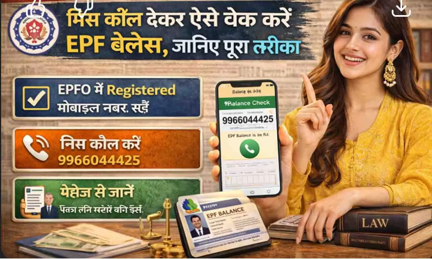 PF Balance Check Miss Call Number: मिस कॉल देकर ऐसे चेक करें EPF बैलेंस, जानिए पूरा तरीका PF Balance Check Miss Call Number: मिस कॉल देकर ऐसे चेक करें EPF बैलेंस, जानिए पूरा तरीका