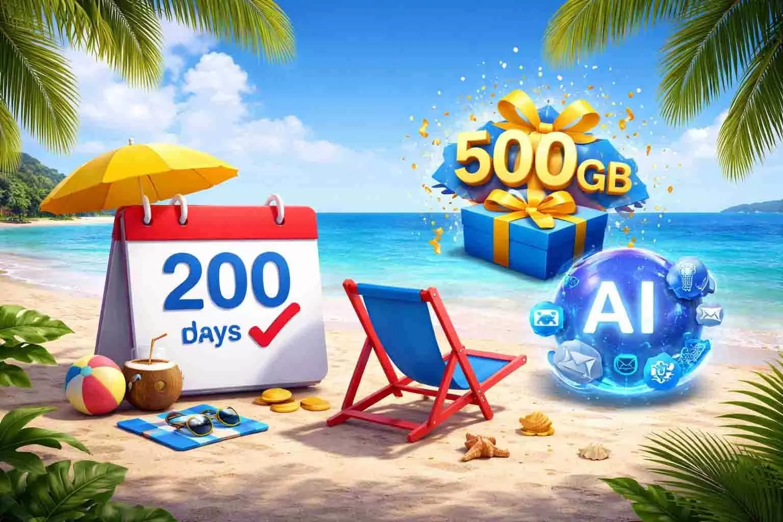 200 दिन की छुट्टी, 500GB डेटा और AI सब्सक्रिप्शन मुफ्त 200 दिन की छुट्टी, 500GB डेटा और AI सब्सक्रिप्शन मुफ्त