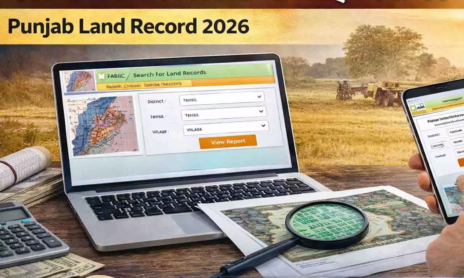 पंजाब जमीन का रिकॉर्ड ऑनलाइन कैसे चेक करें? | Punjab Land Record 2026 पंजाब जमीन का रिकॉर्ड ऑनलाइन कैसे चेक करें? | Punjab Land Record 2026