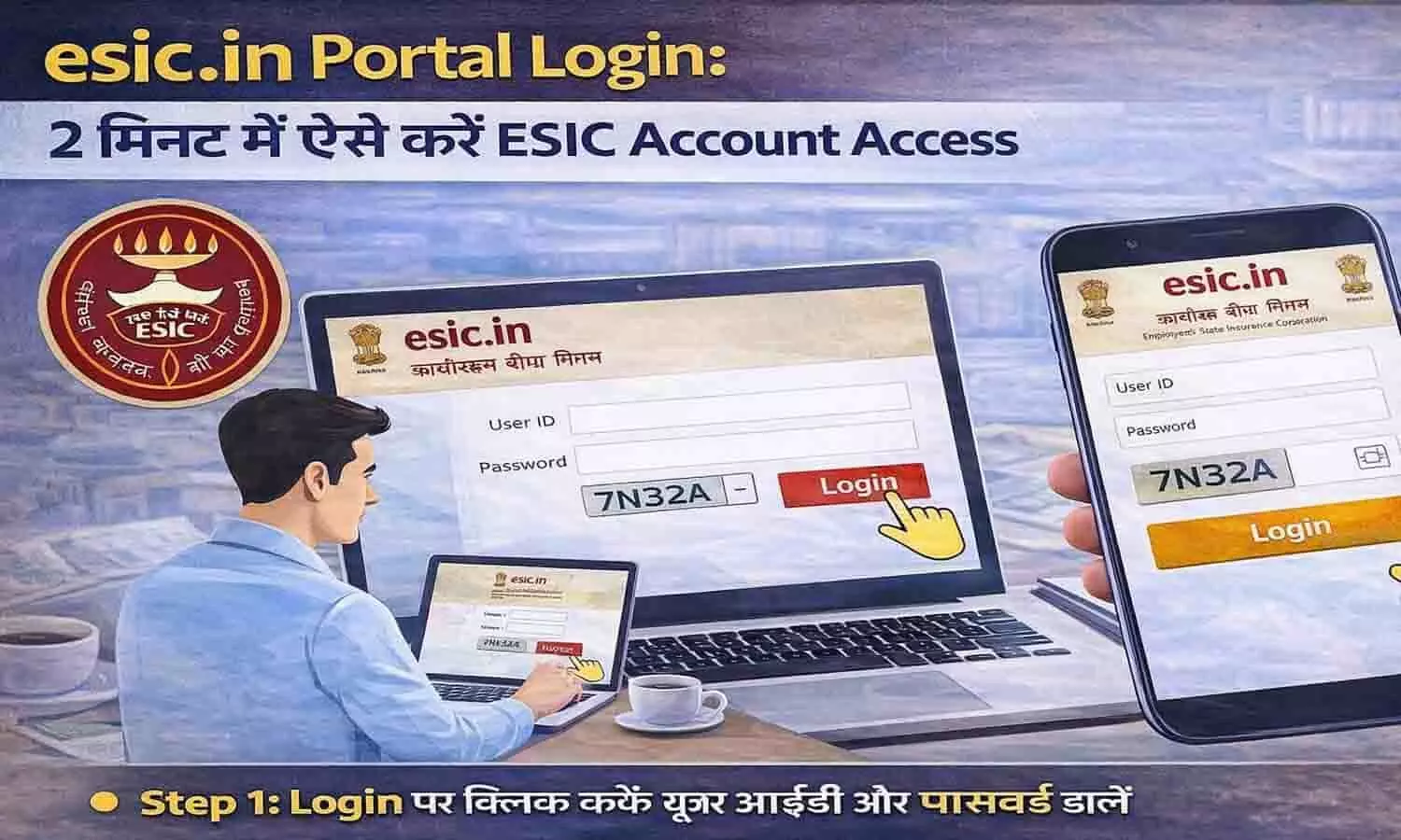 esic.in Portal Login: 2 मिनट में ऐसे करें ESIC Account Access esic.in Portal Login: 2 मिनट में ऐसे करें ESIC Account Access