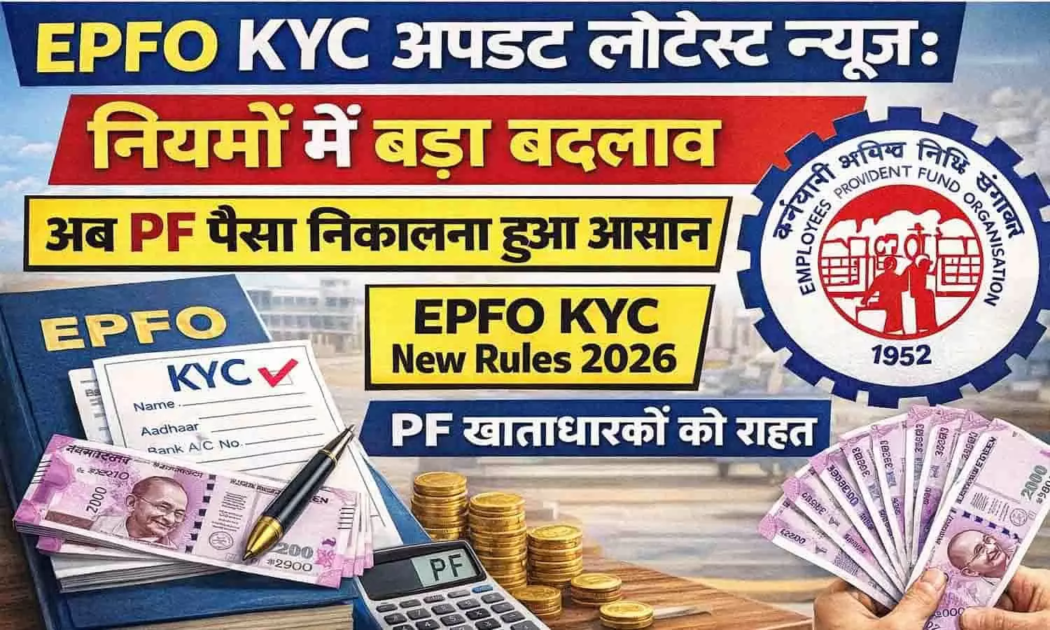 EPFO KYC Update Latest News: नियमों में बड़ा बदलाव, अब PF पैसा निकालना हुआ आसान | EPFO KYC New Rules 2026 EPFO KYC Update Latest News: नियमों में बड़ा बदलाव, अब PF पैसा निकालना हुआ आसान | EPFO KYC New Rules 2026