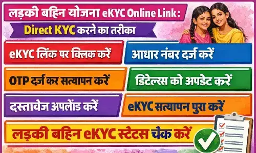 Ladki Bahin Yojana eKYC Online Link: Direct KYC करने का तरीका | Ladki Bahin eKYC Status Ladki Bahin Yojana eKYC Online Link: Direct KYC करने का तरीका | Ladki Bahin eKYC Status