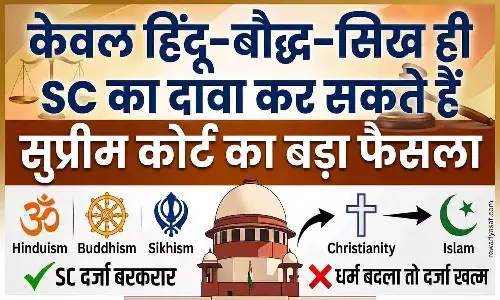 सुप्रीम कोर्ट का फैसला: धर्म परिवर्तन पर अनुसूचित जाति (SC) का दर्जा खत्म होने की जानकारी