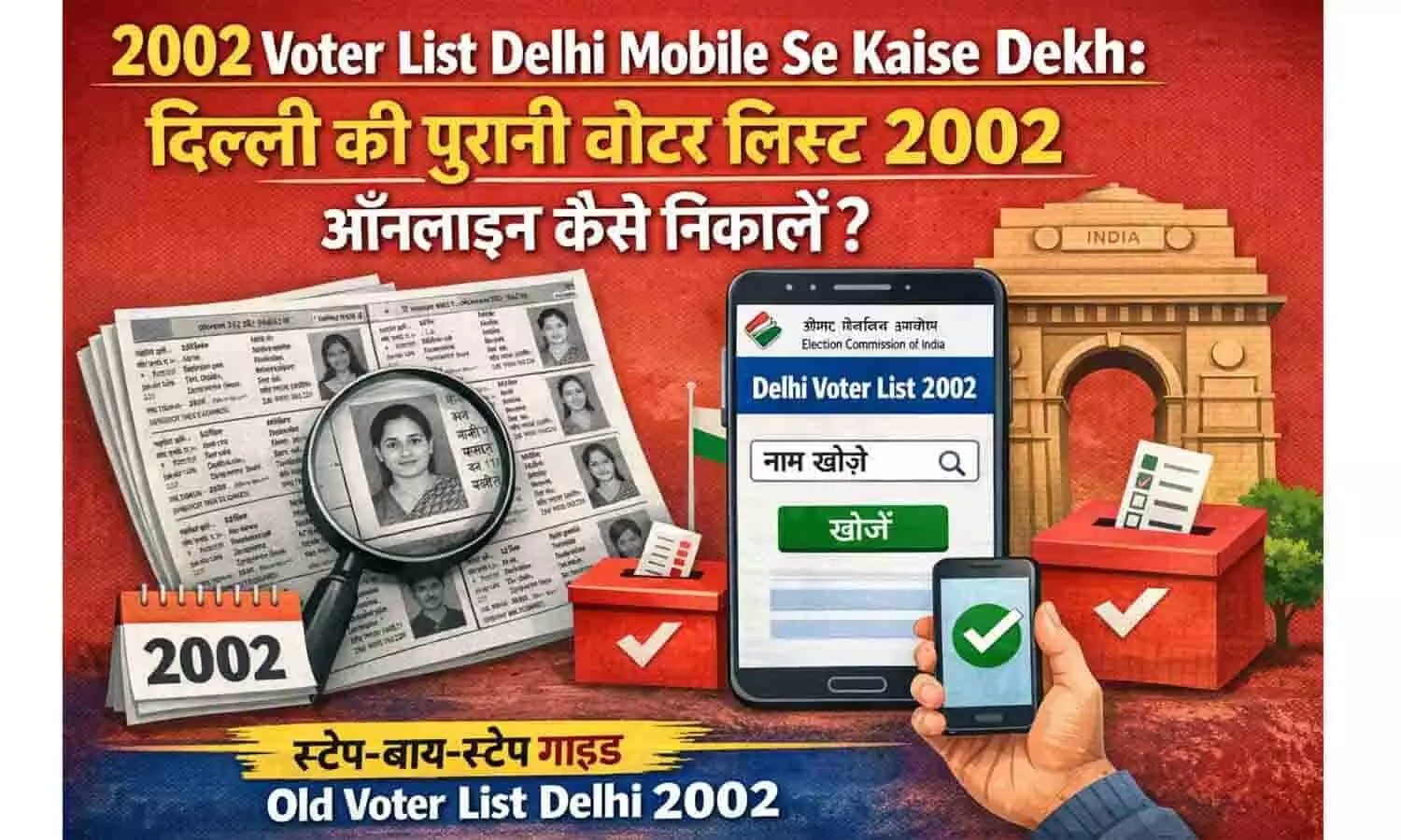 2002 Voter List Delhi Mobile Se Kaise Dekhe: दिल्ली की पुरानी वोटर लिस्ट 2002 ऑनलाइन कैसे निकालें? स्टेप-बाय-स्टेप गाइड | Old Voter List Delhi 2002 2002 Voter List Delhi Mobile Se Kaise Dekhe: दिल्ली की पुरानी वोटर लिस्ट 2002 ऑनलाइन कैसे निकालें? स्टेप-बाय-स्टेप गाइड | Old Voter List Delhi 2002