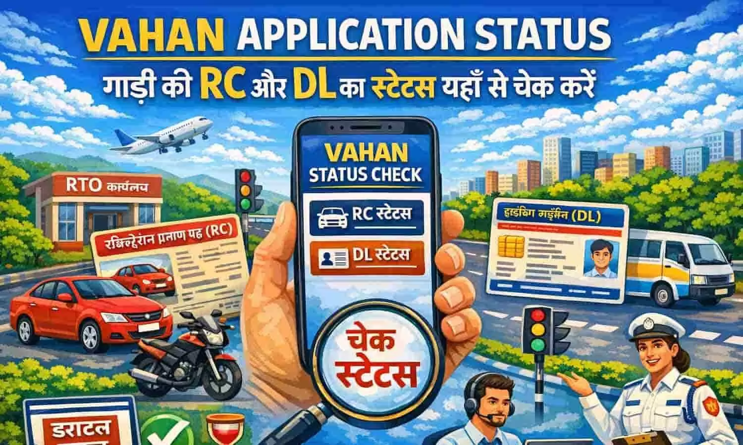 Vahan Application Status: गाड़ी की RC और DL का स्टेटस यहाँ से चेक करें Vahan Application Status: गाड़ी की RC और DL का स्टेटस यहाँ से चेक करें