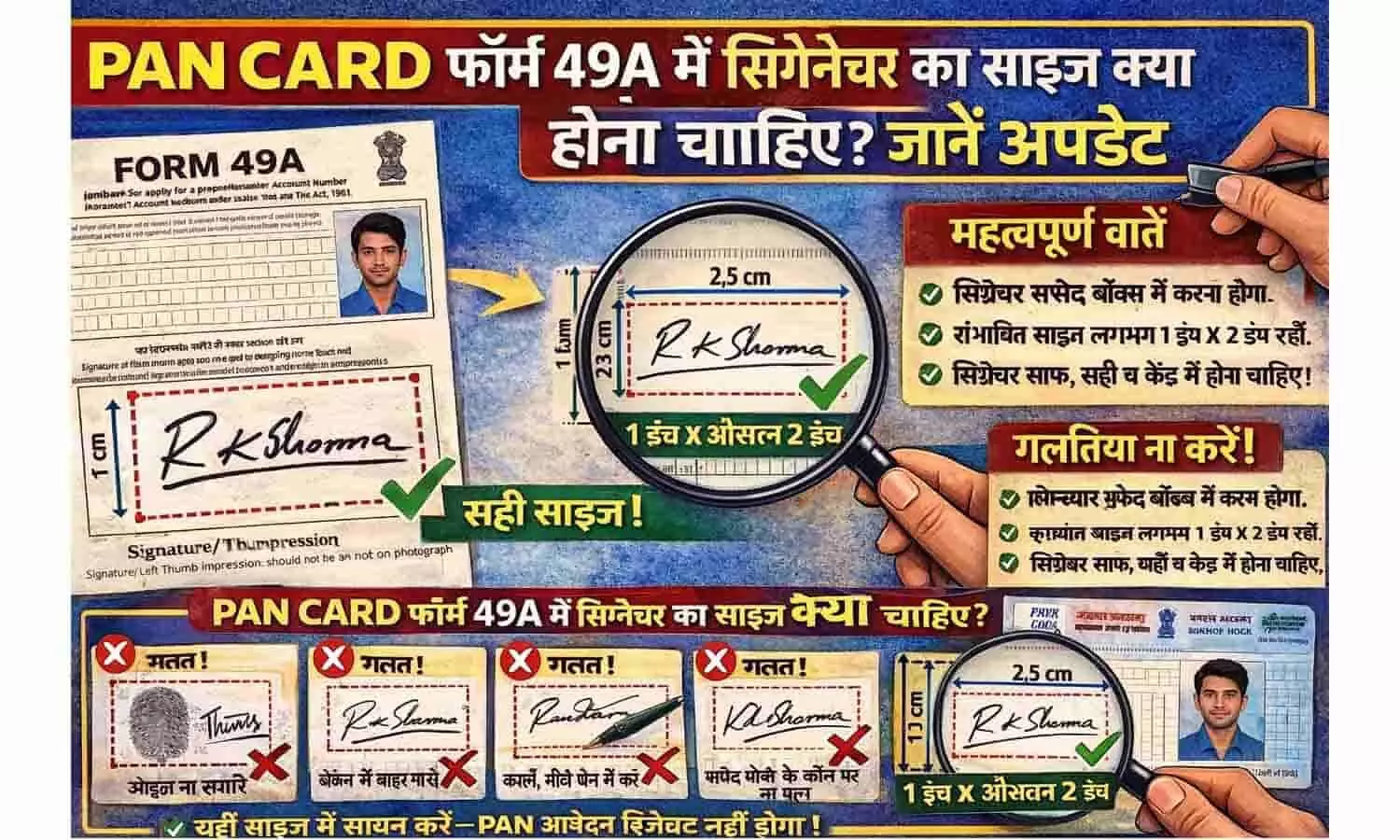 PAN Card Form 49A Me Signature Ka Size Kya Hona Chahiye जाने अपडेट PAN Card Form 49A Me Signature Ka Size Kya Hona Chahiye जाने अपडेट