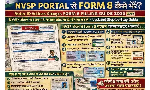 NVSP Portal से Form 8 कैसे भरें? | Voter ID Address Change: Form 8 Filling Guide 2026 NVSP Portal से Form 8 कैसे भरें? | Voter ID Address Change: Form 8 Filling Guide 2026