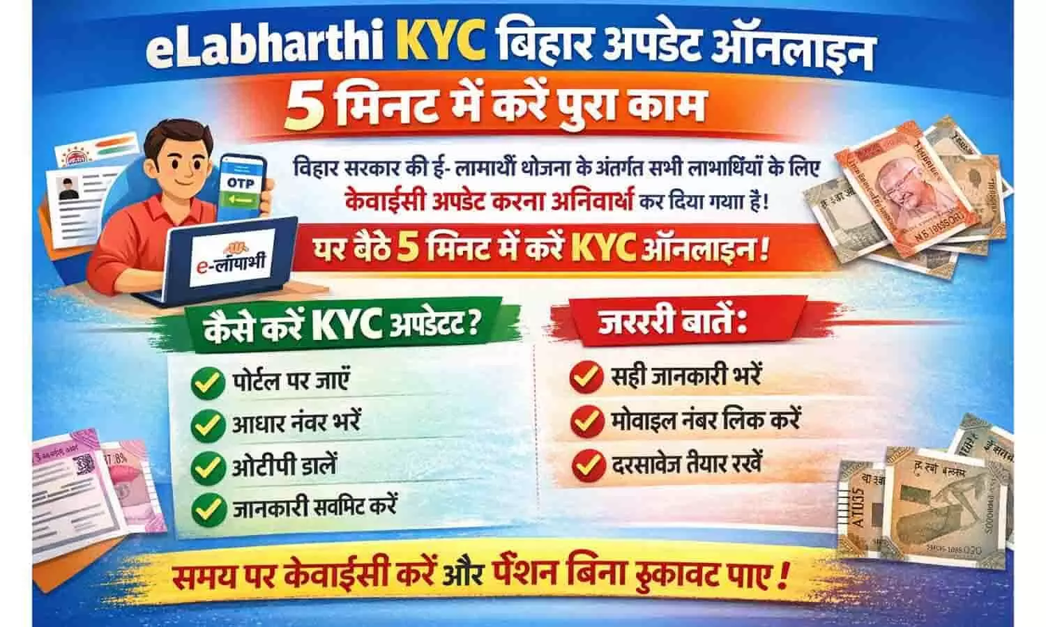 eLabharthi KYC Bihar Update Online: 5 मिनट में करें पूरा काम eLabharthi KYC Bihar Update Online: 5 मिनट में करें पूरा काम