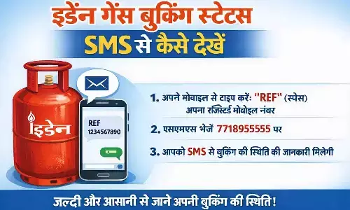 Indane Gas Booking Status SMS से कैसे देखें
