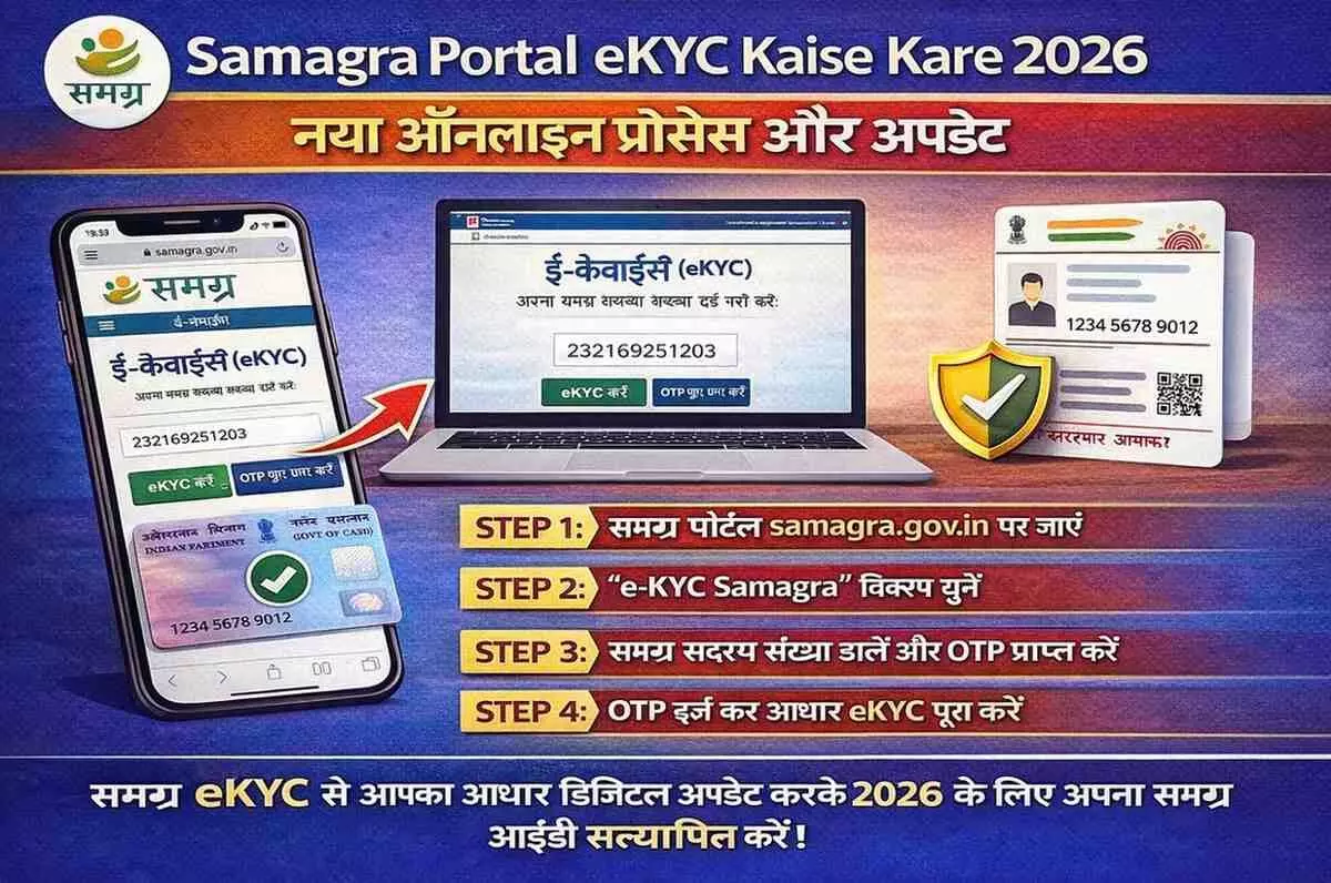 Samagra Portal eKYC 2026 का नया अपडेट | Samagra Portal eKYC New Online Process & Update Samagra Portal eKYC 2026 का नया अपडेट | Samagra Portal eKYC New Online Process & Update