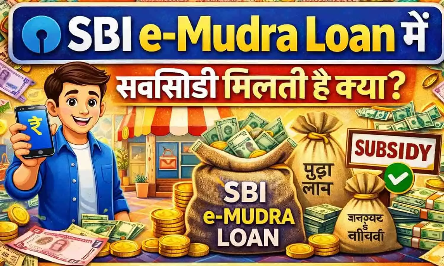 SBI e-Mudra Loan में सब्सिडी मिलती है क्या? | SBI e-Mudra Loan Subsidy Facts 2026 SBI e-Mudra Loan में सब्सिडी मिलती है क्या? | SBI e-Mudra Loan Subsidy Facts 2026