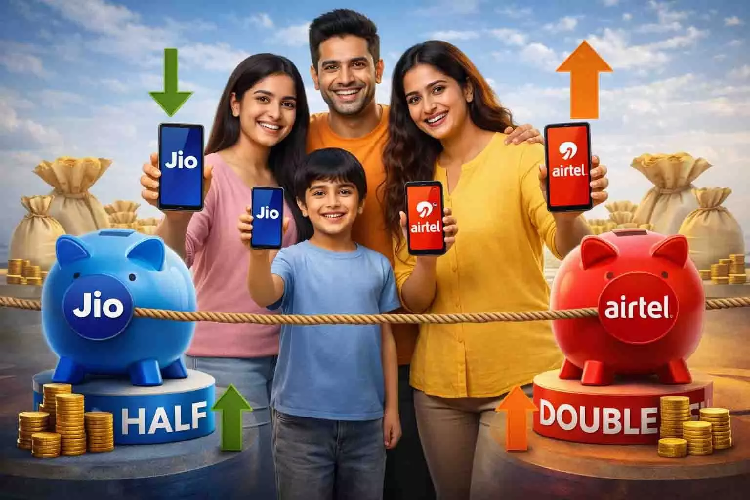 Jio और Airtel के ये धांसू फैमिली पोस्टपेड प्लान्स बचाएंगे आपके हजारों रुपये Jio और Airtel के ये धांसू फैमिली पोस्टपेड प्लान्स बचाएंगे आपके हजारों रुपये