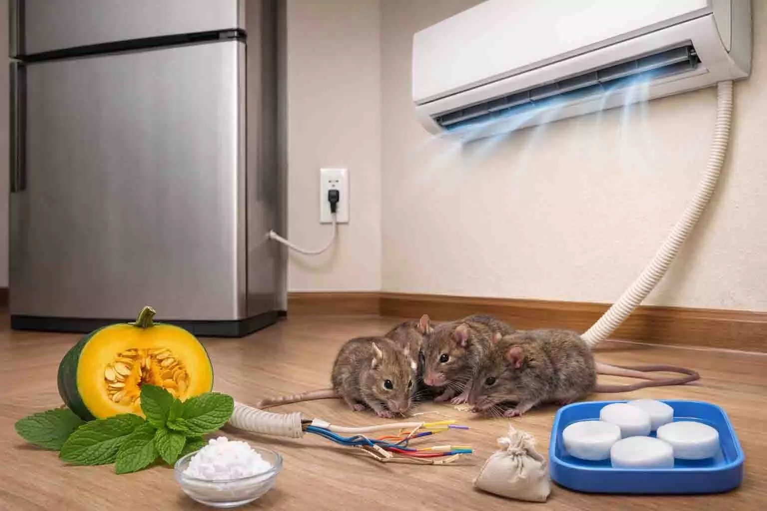 गर्मी में AC और फ्रिज की वायरिंग काटने वाले चूहों को अब घर से भगाएं गर्मी में AC और फ्रिज की वायरिंग काटने वाले चूहों को अब घर से भगाएं
