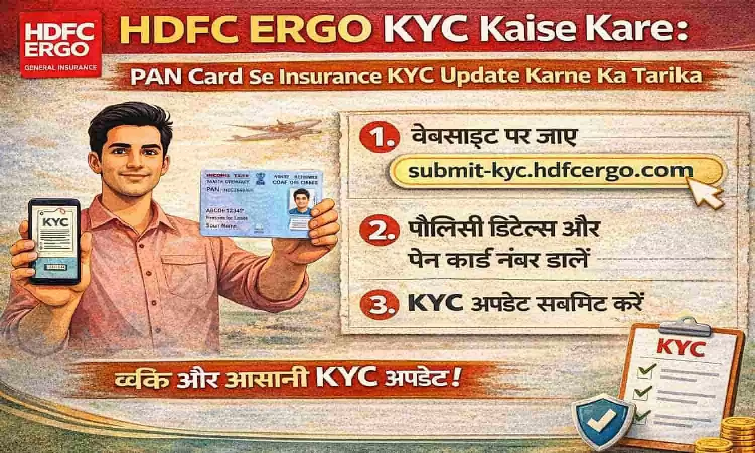 HDFC ERGO KYC Kaise Kare: PAN Card Se Insurance KYC Update Karne Ka Tarika HDFC ERGO KYC Kaise Kare: PAN Card Se Insurance KYC Update Karne Ka Tarika