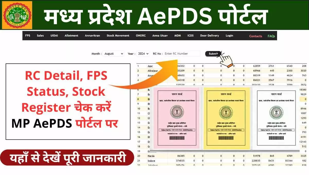 AEPDS RC Details MP 2026: राशन कार्ड डिटेल्स कैसे देखें | MP Ration Card Guide AEPDS RC Details MP 2026: राशन कार्ड डिटेल्स कैसे देखें | MP Ration Card Guide