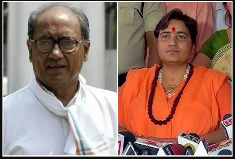 दिग्विजय के खिलाफ भाजपा ने साध्वी प्रज्ञा सिंह ठाकुर को भोपाल से दिया लोकसभा चुनाव का टिकट दिग्विजय के खिलाफ भाजपा ने साध्वी प्रज्ञा सिंह ठाकुर को भोपाल से दिया लोकसभा चुनाव का टिकट