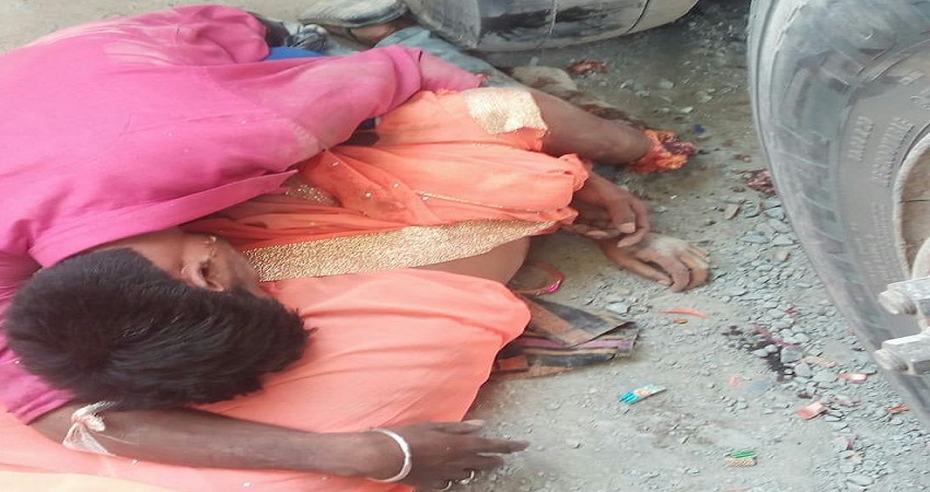 विंध्य : सीमेंट से लोड ट्रक ने मोटरसाइकिल सवारो को कुचला, महिला की मौत