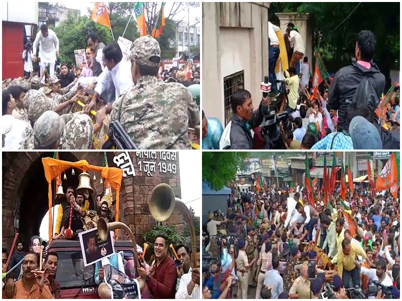 कमलनाथ सरकार के खिलाफ भाजपा का घंटानाद आंदोलन, जवाब में कांग्रेस बजा रही ढोल