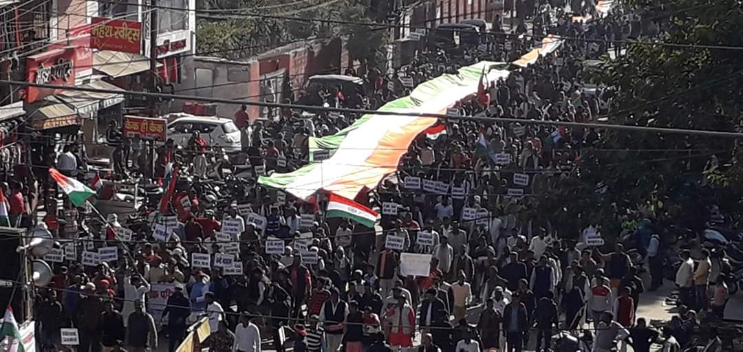 रीवा में CAA-NRC के समर्थन में निकाली गई रैली, उमड़ा विशाल जनसैलाब