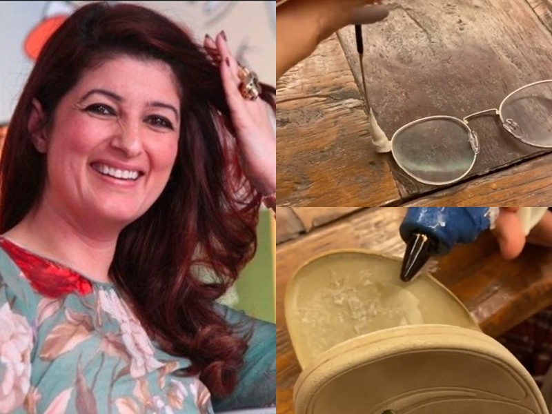 लॉकडाउन के बीच Twinkle Khanna को टेप से चिपकाना पड़ा चश्मा, ग्लू से स्लिपर