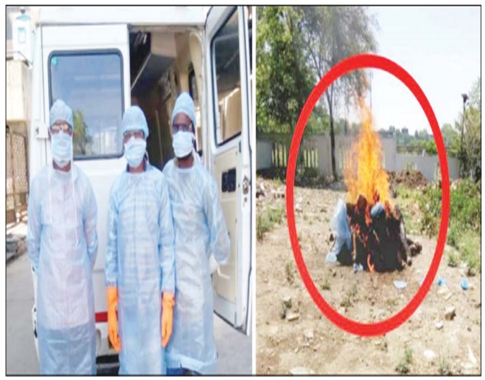 REWA: CORONA मरीज का अधजला शव छोड़ भागे निगमकर्मी, फिर दोबारा लौट किया ये...