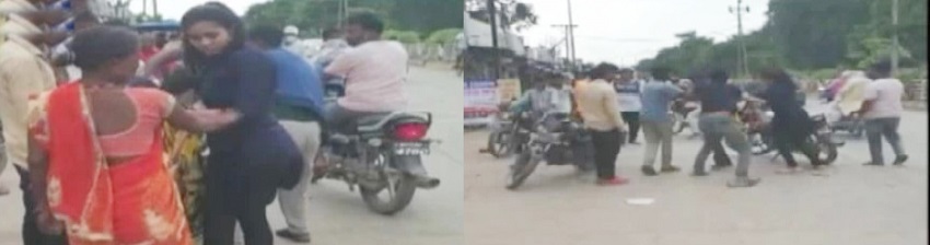 रीवा: लड़की को छेड़ रहे मनचले की भाई-बहन ने मिलकर कर दी कुटाई, देखे वीडियो