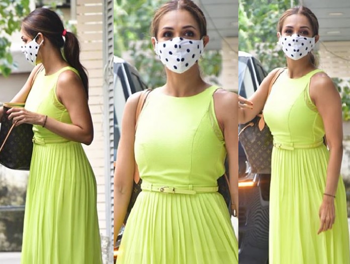 कोरोना को मात देकर काम पर लौटी मलाइका अरोरा, तस्वीरें आई सामने तो फैंस बोले-आज ढंग के कपड़े व मास्क..