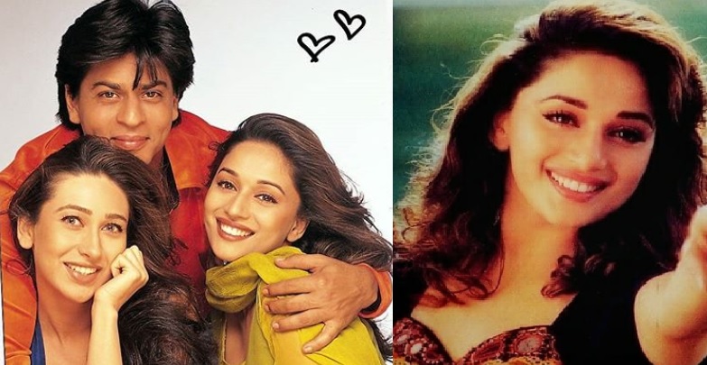 माधुरी दीक्षित ने शाहरूख एवं करिश्मा के साथ शेयर की तस्वीर, इस फिल्म को बताया दिल के करीब