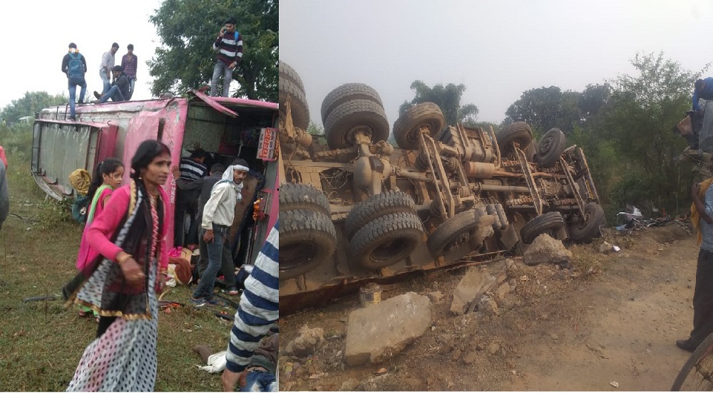 कामदगिरि बस पलटी, कई यात्री घायल, पढ़िए पूरी खबर : SATNA NEWS