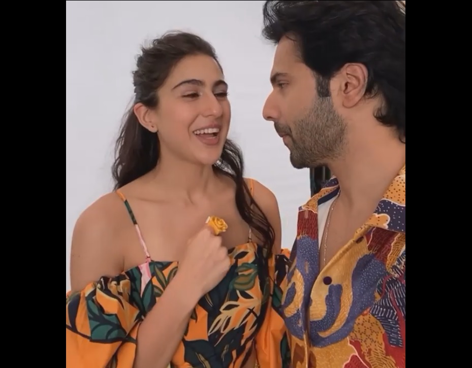 सारा अली खान की मस्ती से हैरान हुए वरूण धवन, कहा- ओ गाॅड