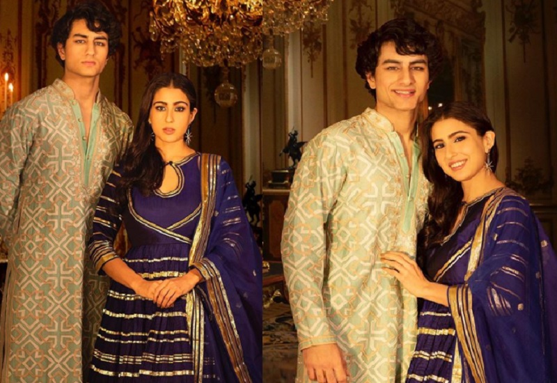 भाईदूज पर सारा अली भाई इब्राहिम के साथ कुछ यूं दिए पोज, तस्वीरें वायरल