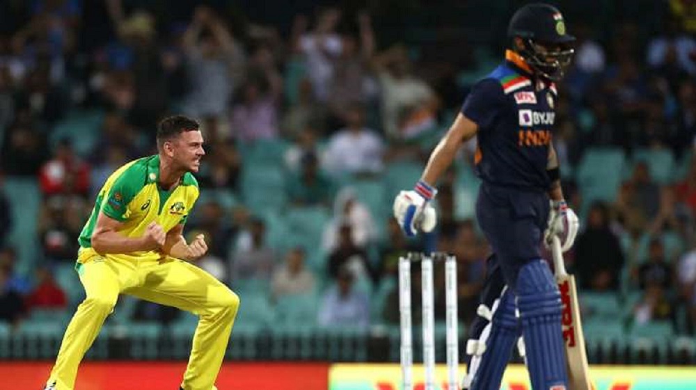 पहले वनडे में ऑस्ट्रेलिया ने भारत को 66 रनों से हराया