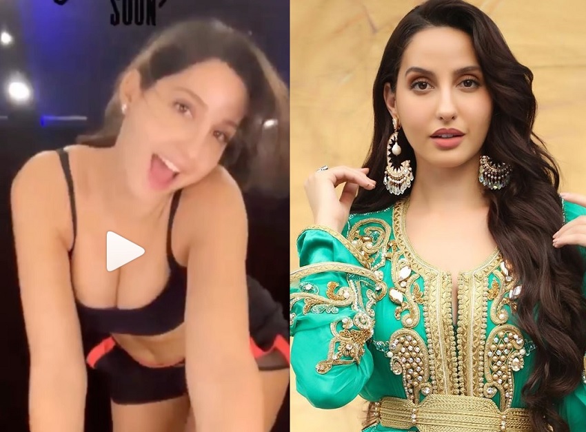 Nora फतेही ने नए डांस स्टेप से सोशल मीडिया में लगाई आग, तो यूजर ने लिखा ये लड़की…