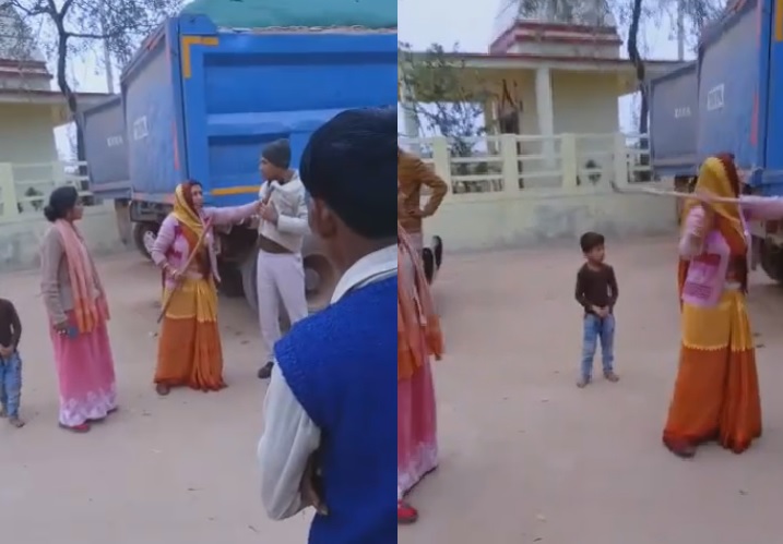 पुलिस आरक्षक की महिलाओं ने ली खबर, सोशल मीडिया पर वायरल हो रहा वीडियों पुलिस आरक्षक की महिलाओं ने ली खबर, सोशल मीडिया पर वायरल हो रहा वीडियों