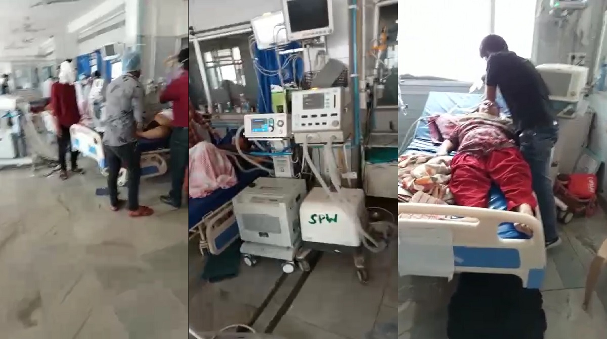 रीवा मेडिकल कॉलेज में अफरातफरी / SGMH के ICU में ऑक्सीजन सप्लाई बंद होने की आशंका से मचा हड़कंप रीवा मेडिकल कॉलेज में अफरातफरी / SGMH के ICU में ऑक्सीजन सप्लाई बंद होने की आशंका से मचा हड़कंप