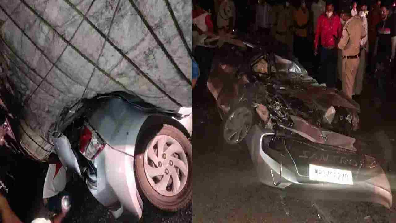 Accident : अनियंत्रित होकर कार में पलट गया ट्रक, मौके पर दम्पति की मौत, ट्रक के वजह से कार चपटी हो गई थी