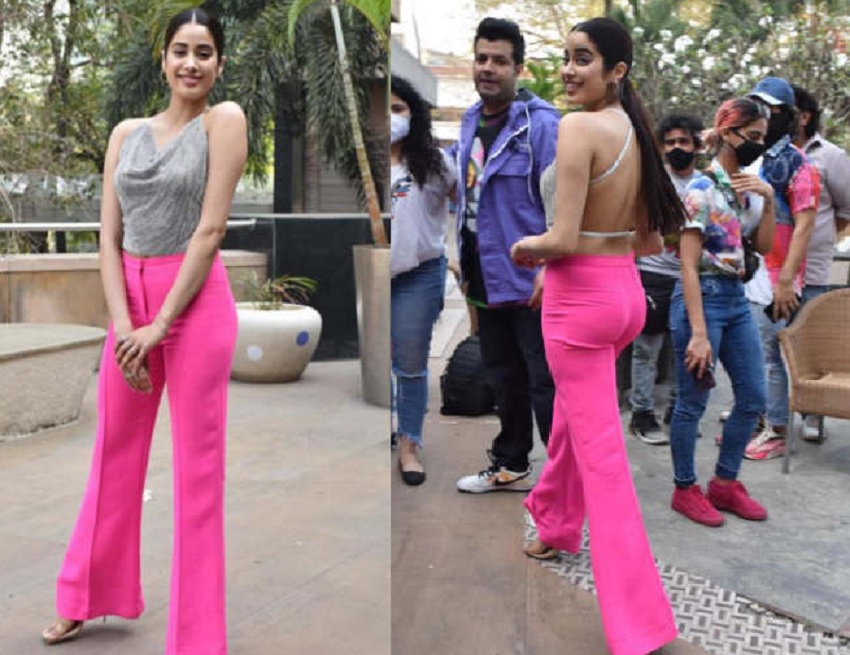 Janhvi Kapoor Roohi Look Viral : पिंक पैंट एवं ग्रे कलर का पहना बैकलेस टाॅप, तस्वीरों में बेहद खूबसूरत नजर आई एक्ट्रेस