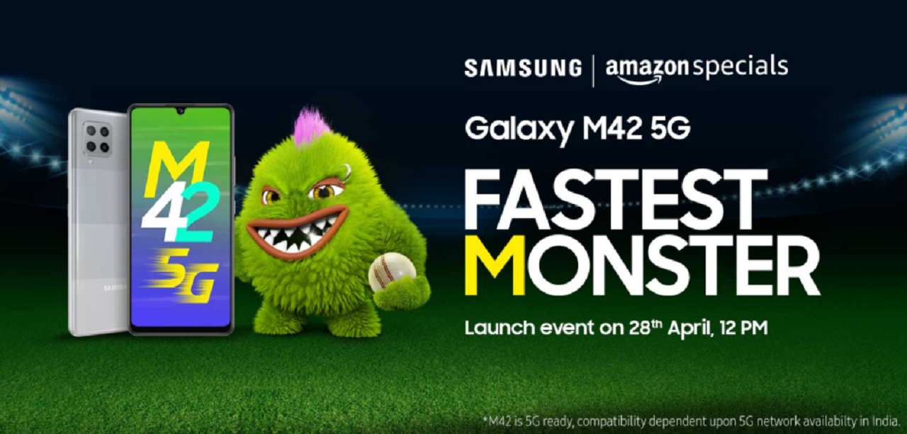 Samsung का Galaxy M42 Fastest Monster 5G स्मार्टफोन भारत में 28 अप्रैल को होगा लॉन्च