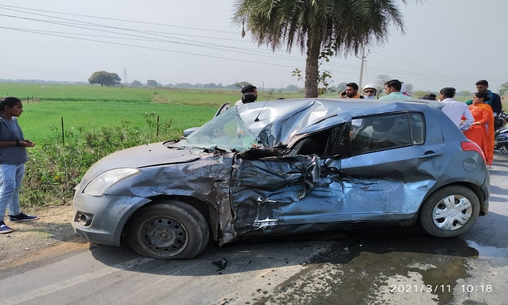 सतना / नशे में धुत ट्रक चालक ने कार को मारी जोरदार टक्कर, 5 गंभीर