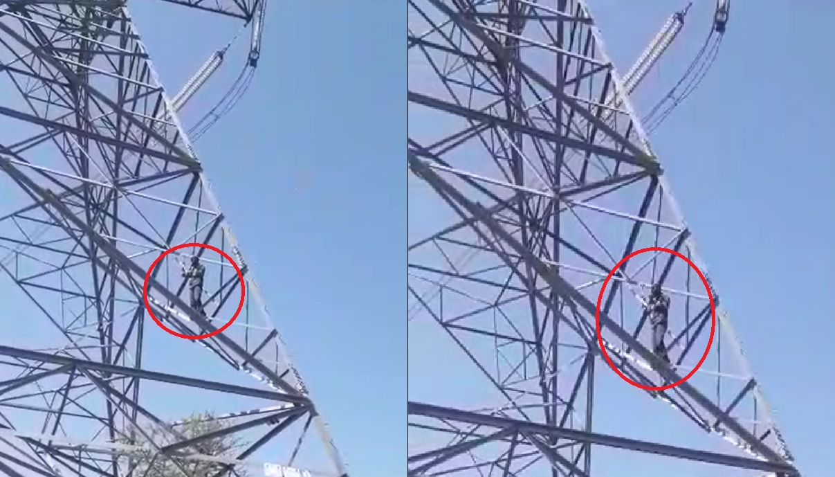 सतना / मुआवजा न मिलने से नाराज किसान पाॅवर ग्रिड टाॅवर पर चढ़ा, एसडीएम ने आश्वासन देकर रात में उतारा